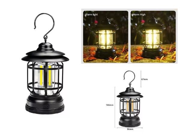 &u+ LAMPARA LUZ FAROL LED PORTATIL A PILAS CAMPING KQ-5008 